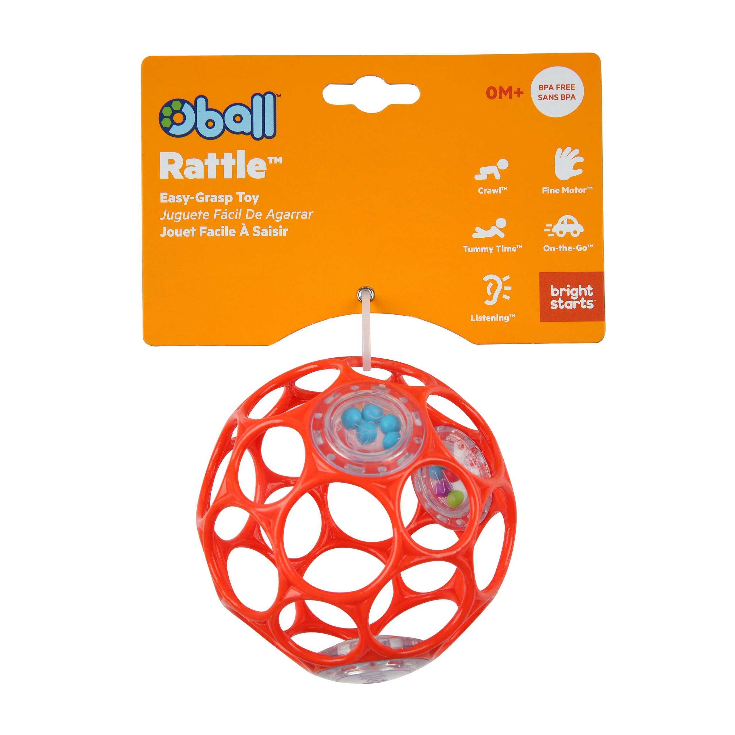 NEU & OVP HCM Oball Rattle 10 cm Rasseln Ball Toy Kleinkinder Baby Rot 