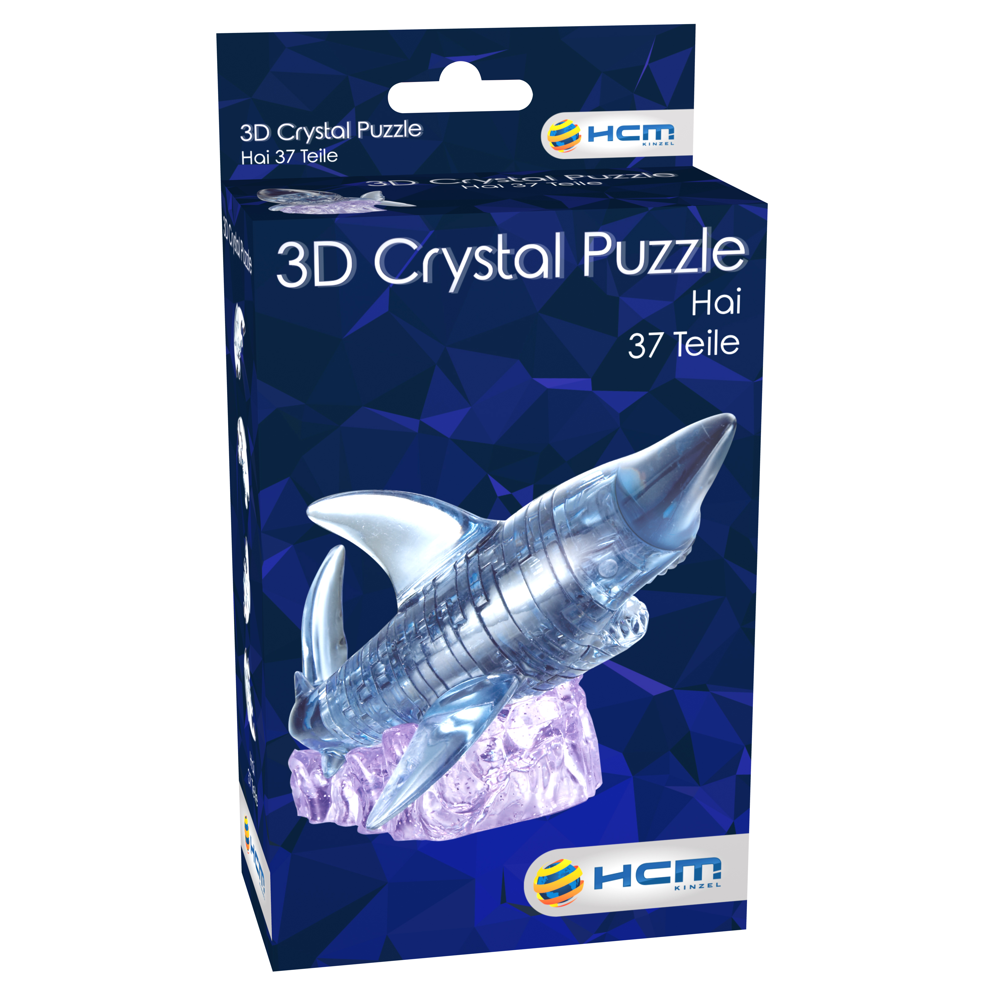 Hai 37 Teile weißer Hai Kristall Puzzle 3D Crystal Puzzle 